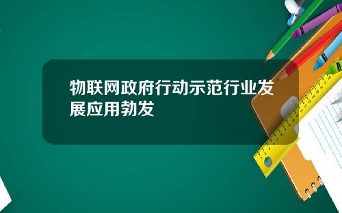 物联网政府行动示范行业发展应用勃发