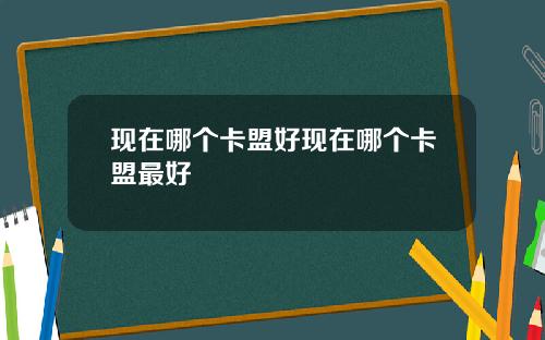 现在哪个卡盟好现在哪个卡盟最好