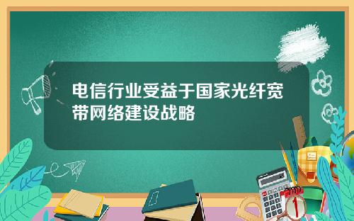 电信行业受益于国家光纤宽带网络建设战略