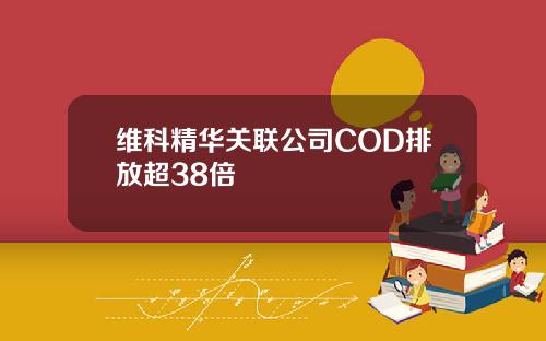 维科精华关联公司COD排放超38倍