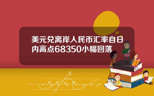 美元兑离岸人民币汇率自日内高点68350小幅回落