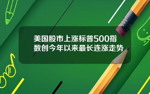 美国股市上涨标普500指数创今年以来最长连涨走势