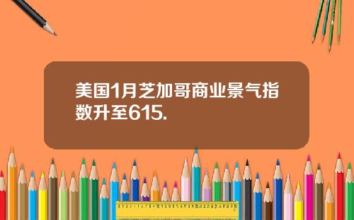 美国1月芝加哥商业景气指数升至615.