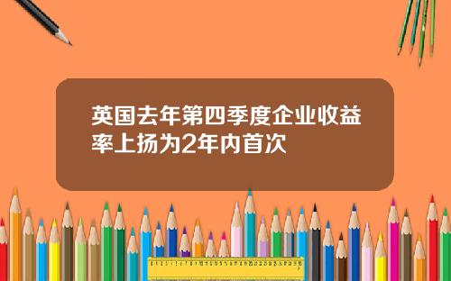 英国去年第四季度企业收益率上扬为2年内首次