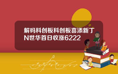 解码科创板科创板喜添新丁N世华首日收涨6222