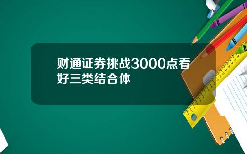 财通证券挑战3000点看好三类结合体