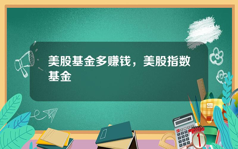 美股基金多赚钱，美股指数基金