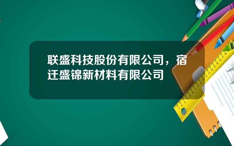 联盛科技股份有限公司，宿迁盛锦新材料有限公司