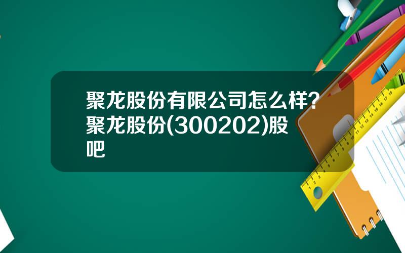 聚龙股份有限公司怎么样？聚龙股份(300202)股吧