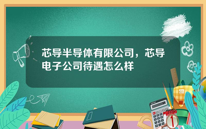 芯导半导体有限公司，芯导电子公司待遇怎么样