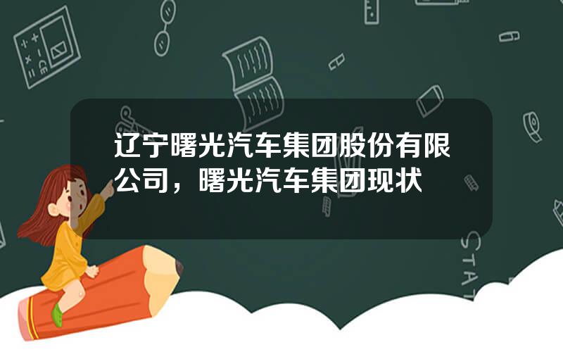 辽宁曙光汽车集团股份有限公司，曙光汽车集团现状