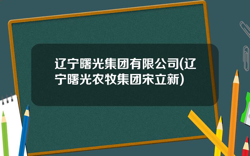 辽宁曙光集团有限公司(辽宁曙光农牧集团宋立新)