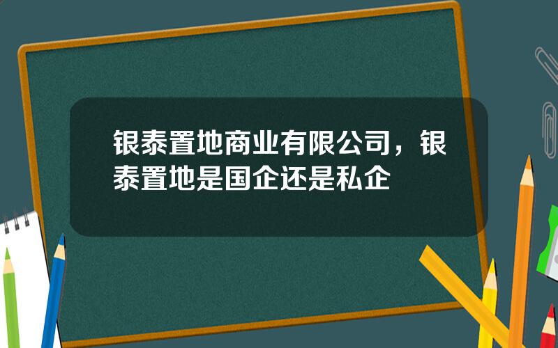 银泰置地商业有限公司，银泰置地是国企还是私企